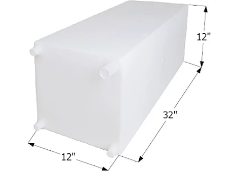 Icon Technologies Limited RV FRESH WATER TANK, WT2472, 32X12X12, 20 GAL W/1/2IN FITTINGS