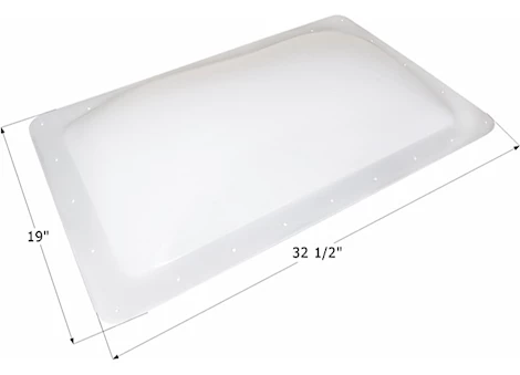 Icon RV Skylight, 28.5" x 15" - Translucent White Main Image