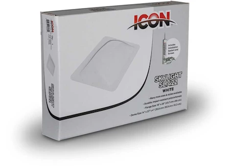 Icon Technologies Limited RV SKYLIGHT, SL 1422W, WHITE, INCLUDES SEALANT & SCREWS