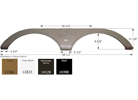Icon Technologies Limited RV FENDER SKIRT, TANDEM, HEARTLAND, FS2586 BLACK