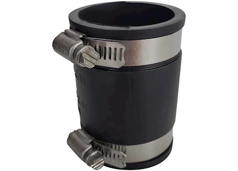 Icon Technologies Limited RV FITTING, COUPLING, FLE X IBLE RUBBER W/ HOSE CLAMPS, 1.5IN  X  1.5IN