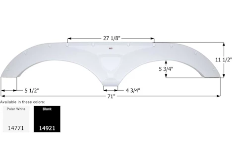 Icon Technologies Limited RV FENDER SKIRT, TANDEM, PALOMINO, FS4771, BLACK