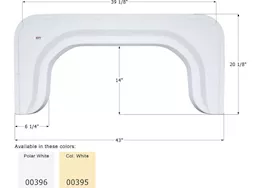 Icon Technologies Limited RV Fender skirt, single, icon, fs340, polar white