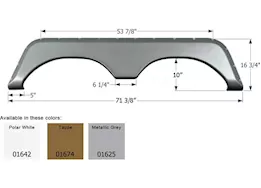 Icon Replacement Tandem Axle Fender Skirt for Jayco RVs - Metallic Gray