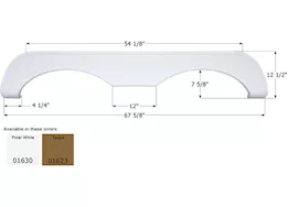 Icon Replacement Tandem Axle Fender Skirt for Mckenzie RVs - Polar White|01630