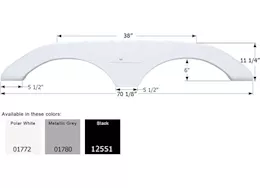 Icon Replacement Tandem Axle Fender Skirt for Keystone Montana RVs - Metallic Grey