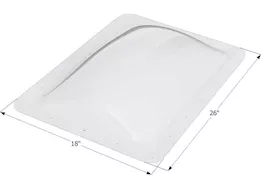 Icon RV Skylight, 22" x 14" - Translucent White