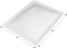 Icon RV Skylight, 24" x 18" - Translucent White