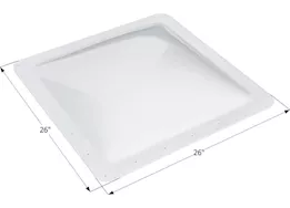 Icon RV Skylight, 22" x 22" - Translucent White