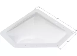 Icon Neo Angle RV Skylight, 20" x 8" - Translucent White|01865