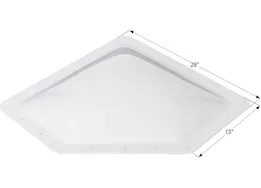 Icon Neo Angle RV Skylight, 24" x 12" - Translucent White | 01867
