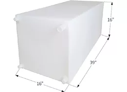 Icon Technologies Limited RV Fresh water tank, wt2461, 39x16x16, 40 gal w/3/8in fittings