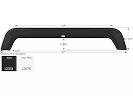 Icon Technologies Limited RV Fender skirt, tandem, skyline, fs2331, polar white