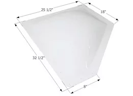 Icon Neo Angle RV Skylight, 28.5" x 21.5" x 15" x 22", Variation B - White