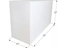 Icon Technologies Limited RV Fresh water tank, wt2453, 38x22x14, 50 gal w/1/2in fittings