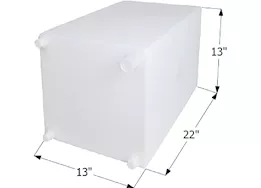 Icon Technologies Limited RV Fresh water tank, wt2459, 22x13x13, 15 gal w/1/2in fittings