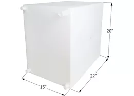 Icon Technologies Limited RV Fresh water tank, wt2473, 22 x 20 x 15, 26 gal, w/ .5in fittings