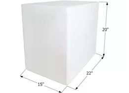 Icon Technologies Limited RV Fresh water tank, wt2473, 22 x 20 x 15, 26 gal, w/ .5in fittings