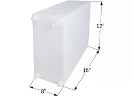 Icon Technologies Limited RV Fresh water tank, wt2474, 16x12x8, 6 gal w/ .5in fittings