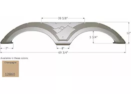 Icon Technologies Limited RV Fender skirt, tandem, keystone, fs2860, champagne