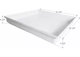 Icon RV Shower Pan - 32-1/8" x 30-1/8" x 4-5/8" - Polar White