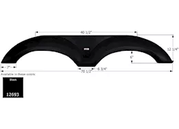 Icon Technologies Limited RV Fender skirt, tandem, evergreen, fs2693 black