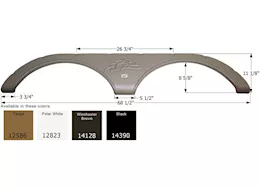 Icon Technologies Limited RV Fender skirt, tandem, heartland, fs2586 black