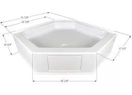 Icon Technologies Limited RV Shower pan, nsb3232-pw assembly