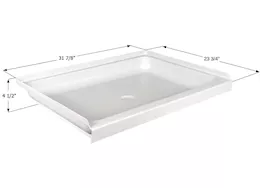 Icon Technologies Limited RV Shower pan, sp2432-pw center drain, assembly
