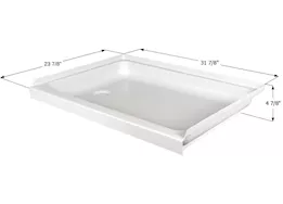 Icon Technologies Limited RV Shower pan, sp2432lh-pw left hand drain, assembly