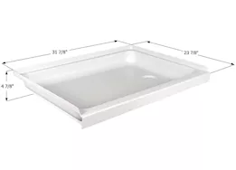 Icon Technologies Limited RV Shower pan, sp2432rh-pw right hand drain, assembly