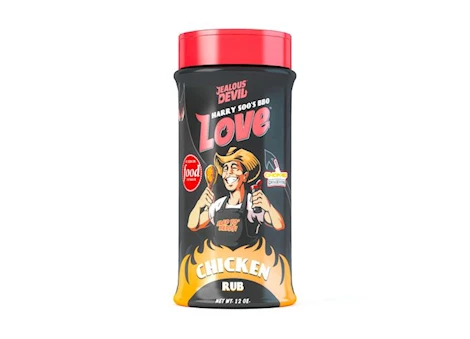Jealous Devil Harry Soo’s Love BBQ Love Chicken Rub - 12 oz. Bottle Main Image