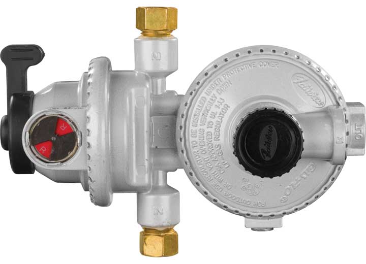 JR PRODUCTS COMPACT LOW PRESSURE TWO-STAGE AUTOMATIC CHANGEOVER REGULATOR