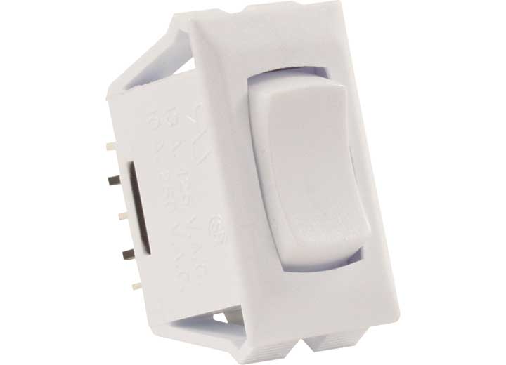 JR Products 12V MOM-ON/OFF/MOM-ON SWITCH, WHITE