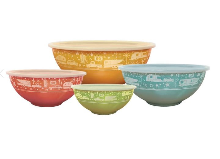 JR Products SET OF 4 NESTING BOWLS WITH LIDS
