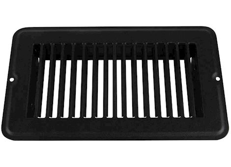 JR Products 4IN X 8IN FLOOR REGISTER UNDAMPERED, METAL, BLACK