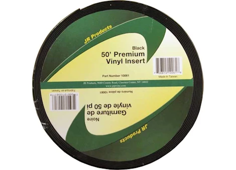 JR Products 50FT PREMIUM VINYL INSERT, BLACK
