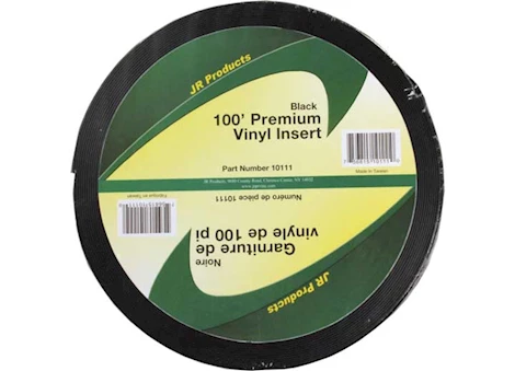 JR Products 100FT PREMIUM VINYL INSERT, BLACK