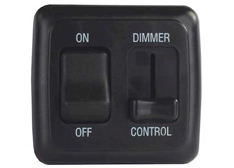 JR Products DIMMER ON/OFF ROCKER SWITCH ASSEMBLY W/BEZEL, BLACK