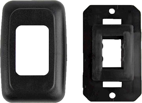 JR Products SINGLE SWITCH BASE & FACE PLATE, BLACK