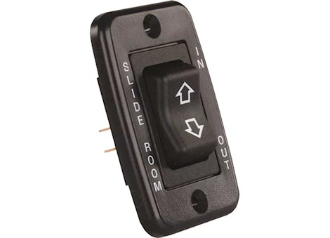 JR Products Low profile single slide-out switch, black