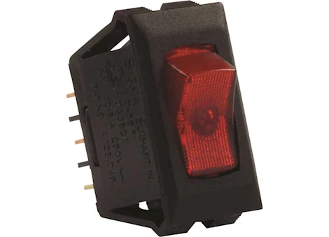 JR Products ILLUMINATED 12V ON/OFF SWITCH, RED/BLACK