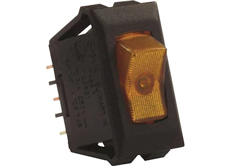JR Products Illuminated 12v on/off switch, amber/black Main Image