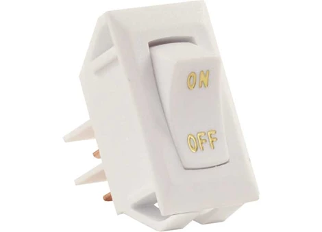 JR Products Labeled 12V On/Off Switch (Single) - White