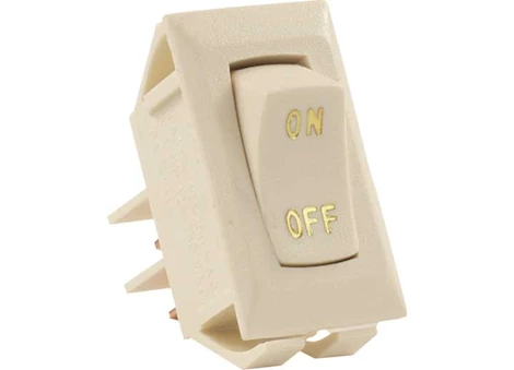 JR Products Labeled 12V On/Off Switch (Single) - Ivory