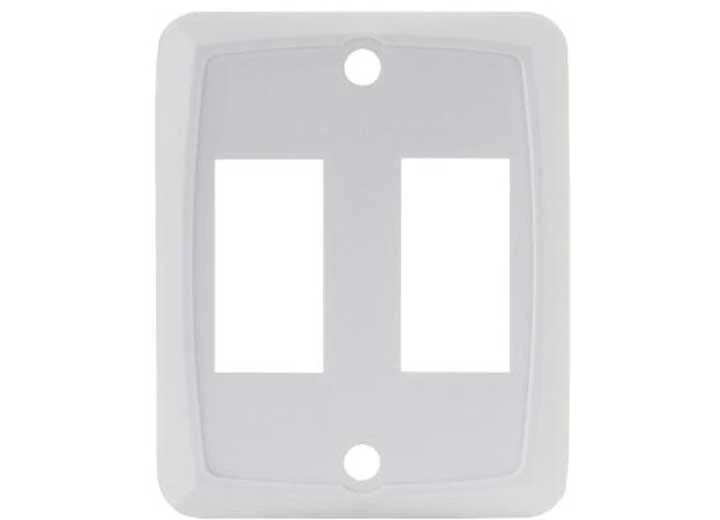 JR Products DOUBLE FACE PLATE, WHITE