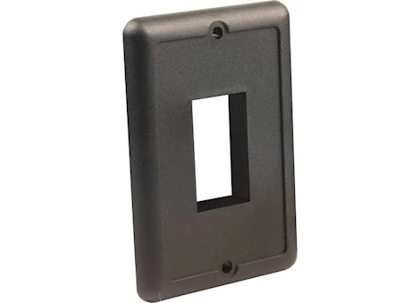 JR Products IP66 SINGLE SWITCH PLATE, BLACK