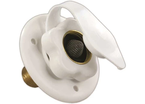 JR Products CITY WATER FLANGE W/ 1/2IN MPT, POLAR WHITE