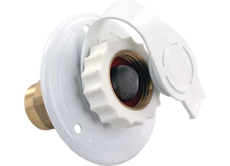 JR Products CITY WATER FLANGE, METAL, WHITE, FPT