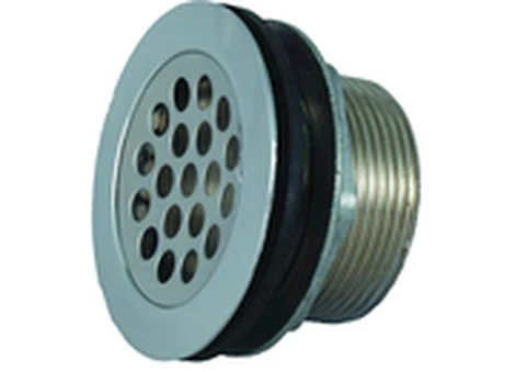 JR Products SHOWER STRAINER W/GRID, LOCKNUT, AND RUBBER WASHER